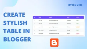 How to Create a Stylish Responsive Table in Blogger