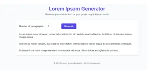 Lorem Ipsum Generator Tool